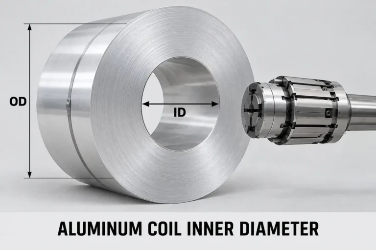 Aluminum coil inner diameter and outer diameter with expanding mandrel